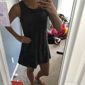 Grey Suede Dress